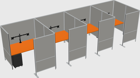 Flexible panel system with privacy
