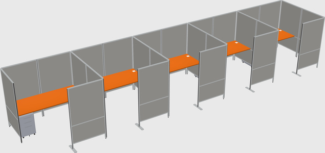 Flexible panel system with privacy