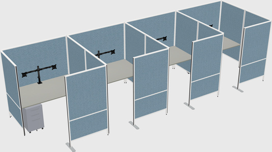 Flexible panel system with privacy