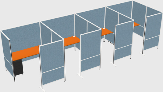 Flexible panel system with privacy