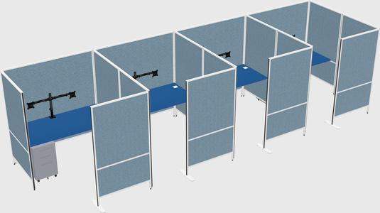 Flexible panel system with privacy