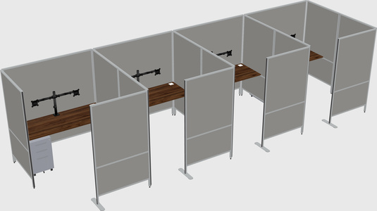 Flexible panel system with privacy