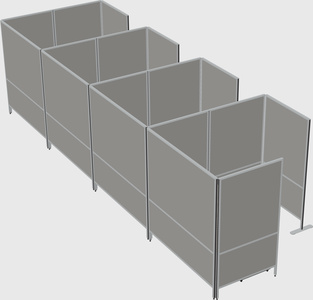 Flexible panel system with privacy