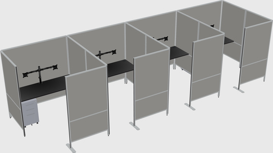 Flexible panel system with privacy