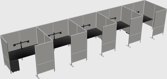 Flexible panel system with privacy