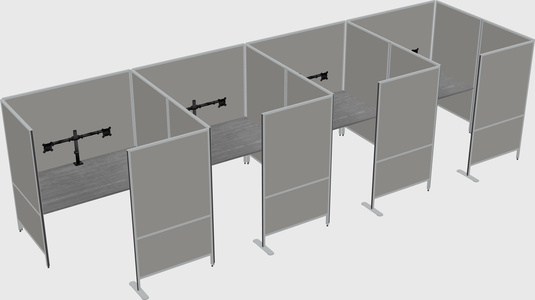 Flexible panel system with privacy