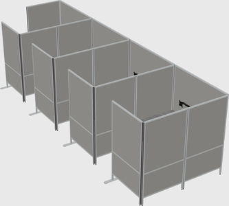 Flexible panel system with privacy