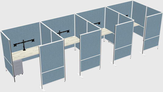 Flexible panel system with privacy