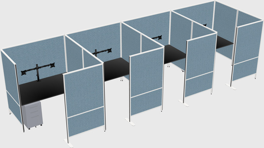 Flexible panel system with privacy