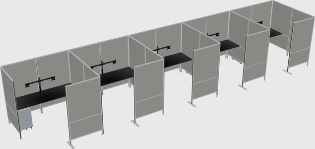 Flexible panel system with privacy