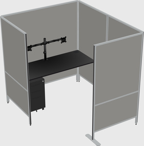 Flexible panel system with privacy