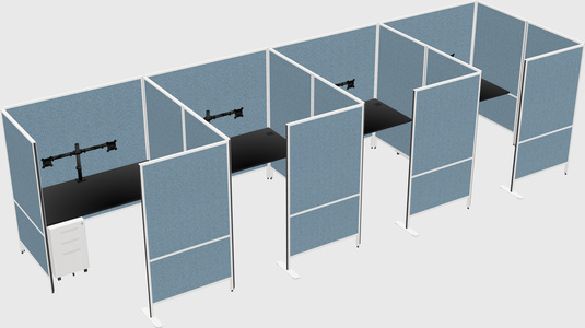 Flexible panel system with privacy