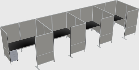 Flexible panel system with privacy