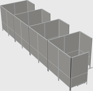 Flexible panel system with privacy