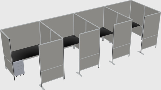 Flexible panel system with privacy