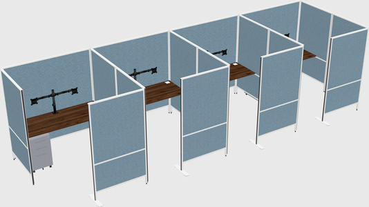 Flexible panel system with privacy
