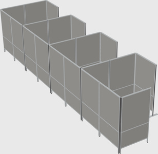 Flexible panel system with privacy