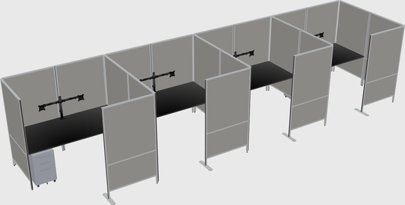 Flexible panel system with privacy