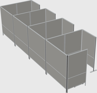 Flexible panel system with privacy