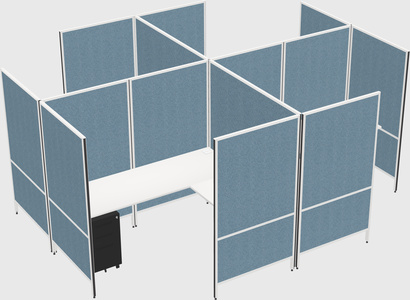 Modern modular quad l-shaped panel system