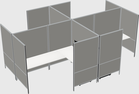 Modern modular quad l-shaped panel system