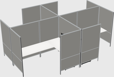 Modern modular quad l-shaped panel system