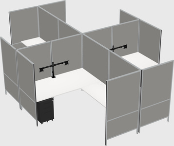 Modern modular quad l-shaped panel system