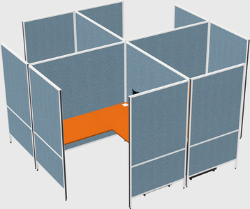 Modern modular quad l-shaped panel system
