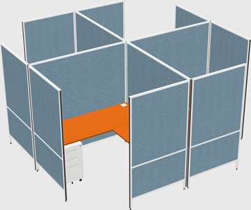 Modern modular quad l-shaped panel system