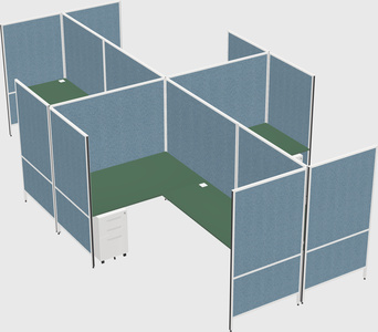 Modern modular quad l-shaped panel system