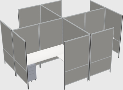 Modern modular quad l-shaped panel system