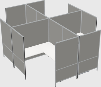 Modern modular quad l-shaped panel system