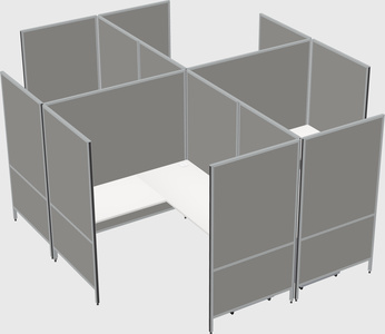 Modern modular quad l-shaped panel system
