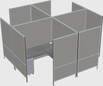 现代模块化四边形l型面板系统