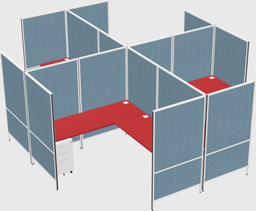 Système de panneaux modulaires modernes en forme de l quadruple