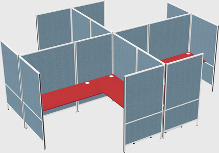 Système de panneaux modulaires modernes en forme de l quadruple