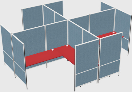Système de panneaux modulaires modernes en forme de l quadruple