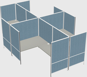 Modern modular quad l-shaped panel system