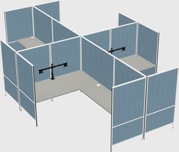 Système de panneaux modulaires modernes en forme de l quadruple
