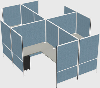 Modern modular quad l-shaped panel system