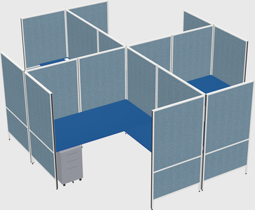 Modern modular quad l-shaped panel system