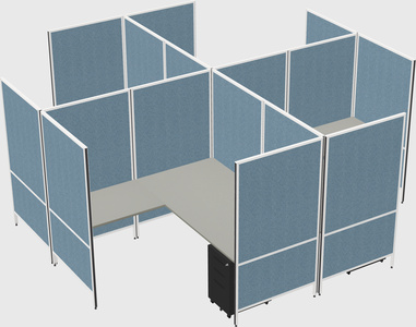 Modern modular quad l-shaped panel system