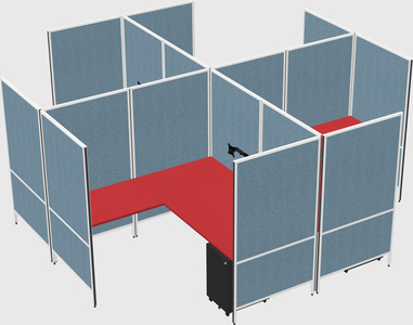 现代模块化四边形l型面板系统