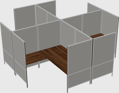 Modern modular quad l-shaped panel system