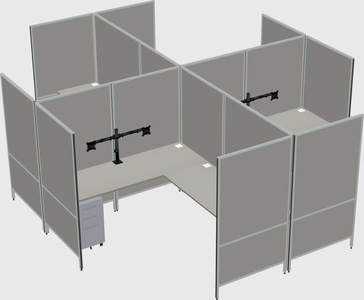 Modern modular quad l-shaped panel system