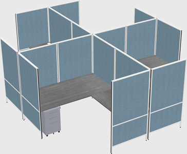Modern modular quad l-shaped panel system