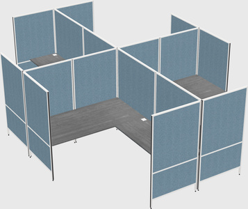 Modern modular quad l-shaped panel system