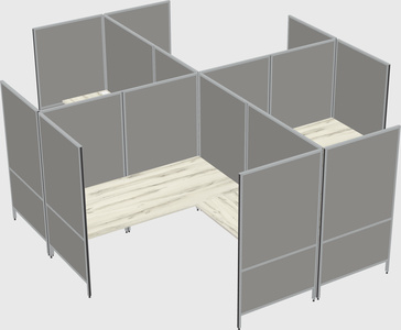 Modern modular quad l-shaped panel system