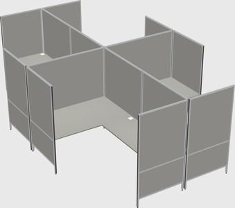 Système de panneaux modulaires modernes en forme de l quadruple