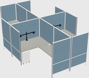Modern modular quad l-shaped panel system